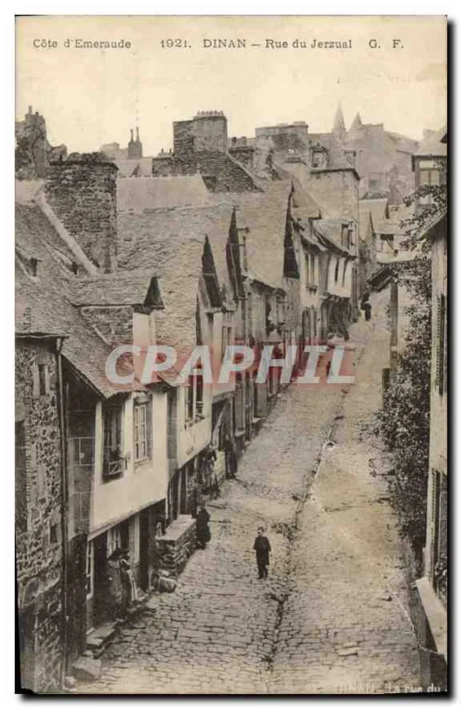 Dinan — Rue du Jerzual — Côte d’Emeraude, 1921 - Frente
