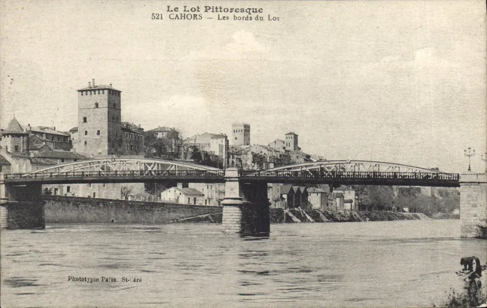 Cahors — As margens do Lot — Fototipia Palta St-Céré - Frente