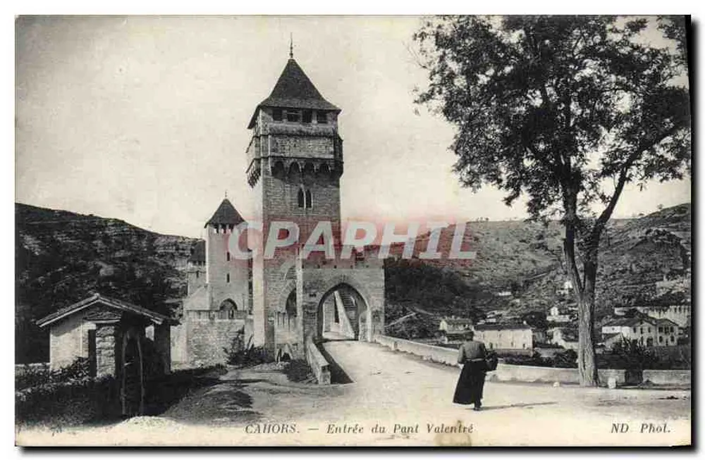Cahors — Entrada do Ponte Valentré — ND Phot. - Frente