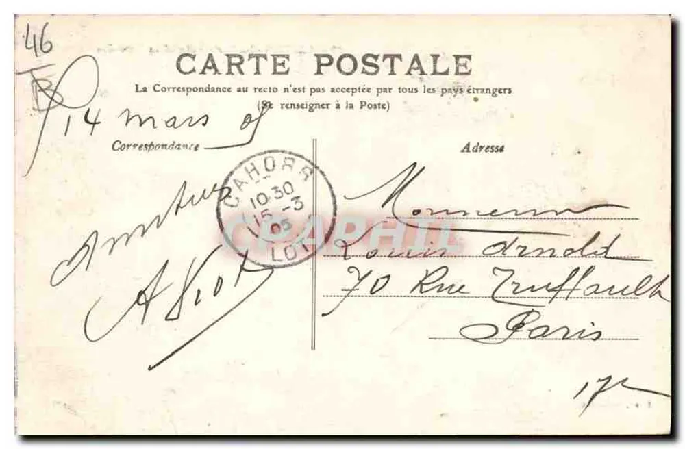 Cahors - La Barbacane und die Tour des Pendus — Bosq, Bordeaux, n°19 - Rückseite