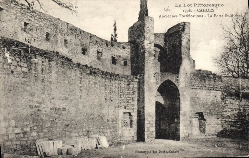 Cahors — Alte Befestigungen - Tor Saint-Michel — Phototypie der Docks, Cahors - Vorderseite
