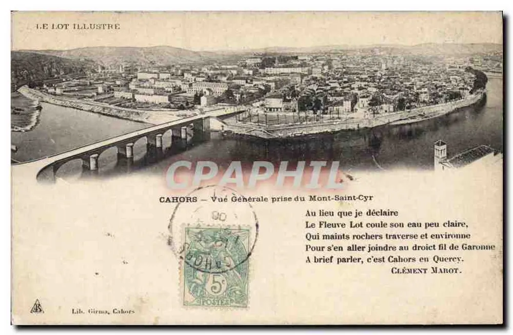Cahors — Allgemeiner Blick vom Mont-Saint-Cyr — Lib. Girma, Cahors - Vorderseite
