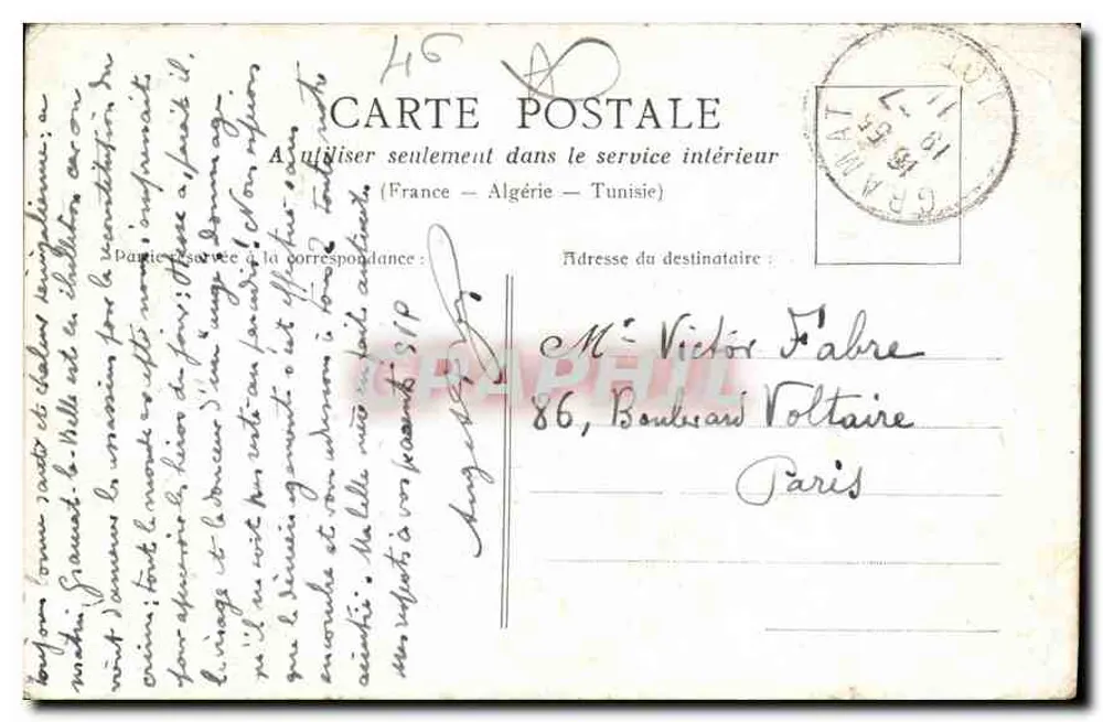 Cahors — Quai de Regour — Editor não visível, número de série não legível - Verso