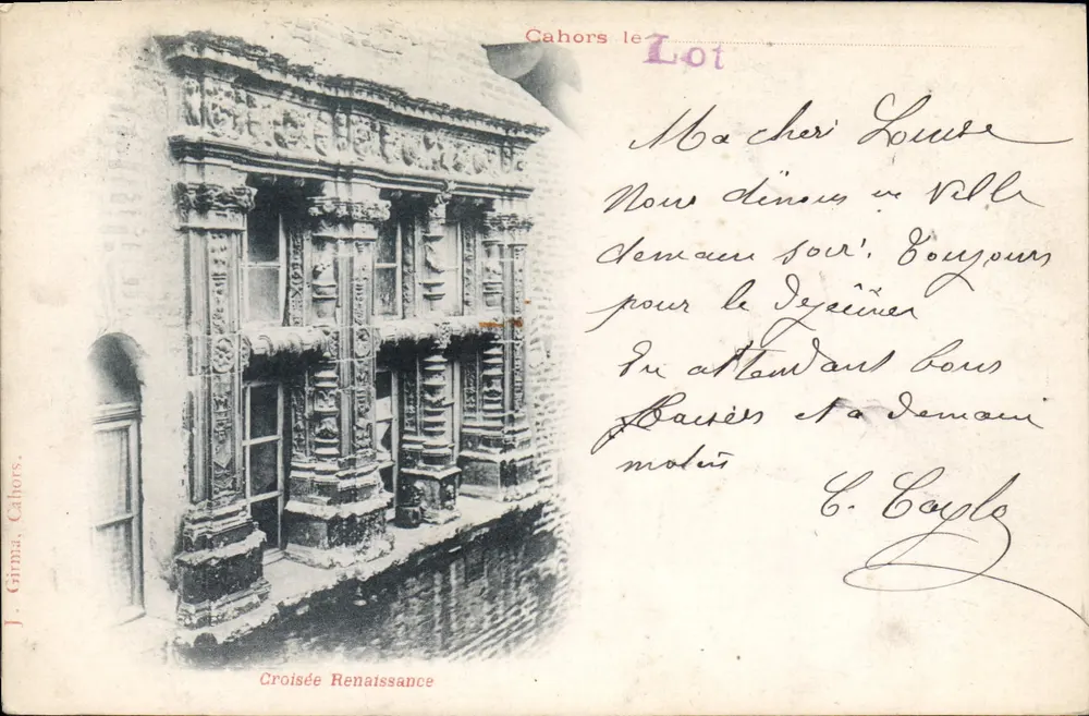Przecięcie renesansowe — Cahors, Lot — J. Girma, Cahors - Awers