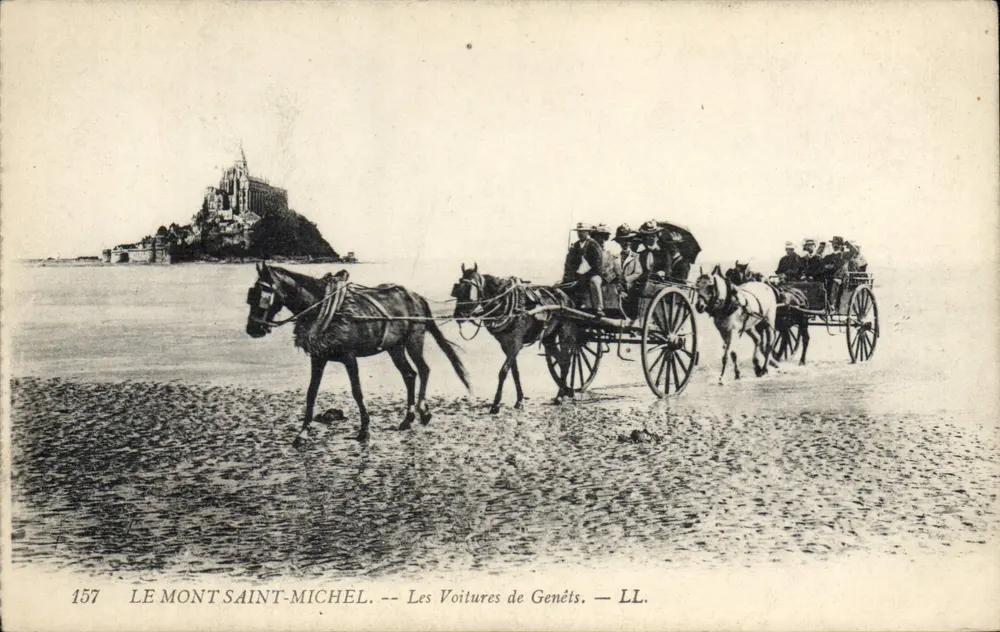 Le Mont-Saint-Michel — Les Voitures de Genêts — LL. n°157 - Recto