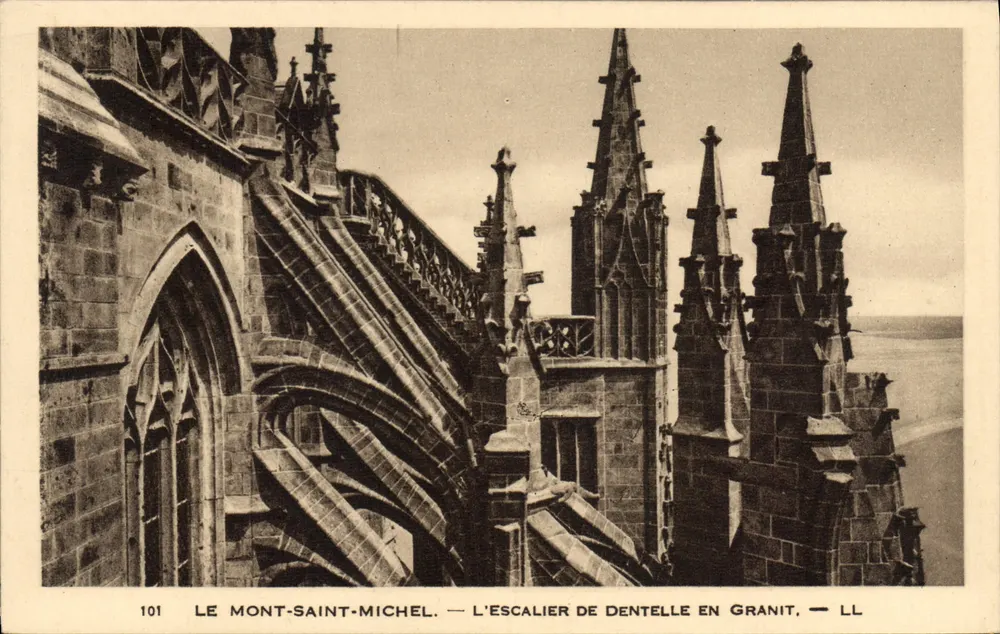 Mont-Saint-Michel — Die Granit-Lace-Treppe — LL - Vorderseite