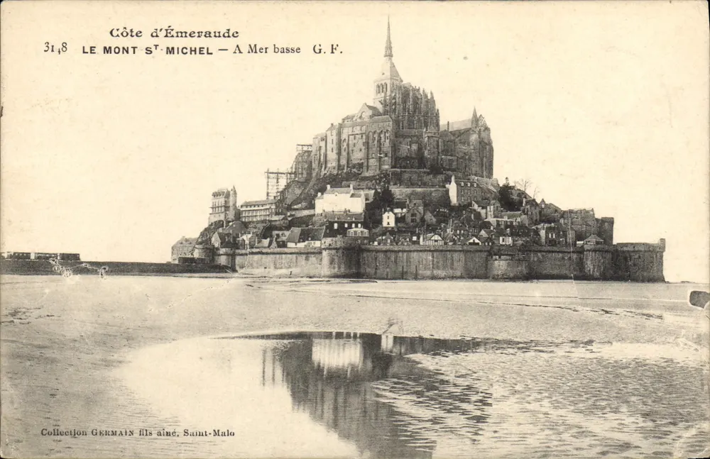 O Monte Santo-Mihiel — À maré baixa — Coleção Germain fils, Saint-Malo - Frente
