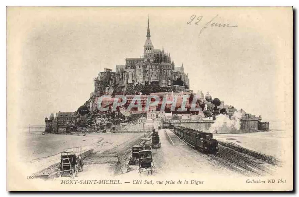 Mont-Saint-Michel — Südseite, Ansicht vom Digue — Collections ND Phot - Vorderseite