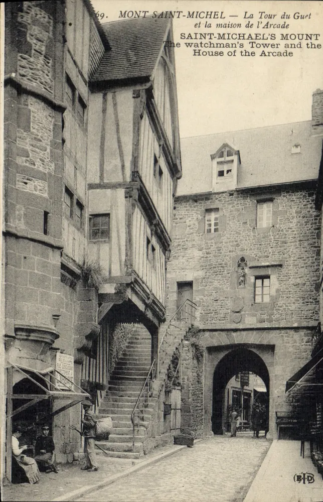 Mont Saint-Michel — La Tour du Gurt und das Haus der Arcade — Verleger B.D. n°69 - Vorderseite