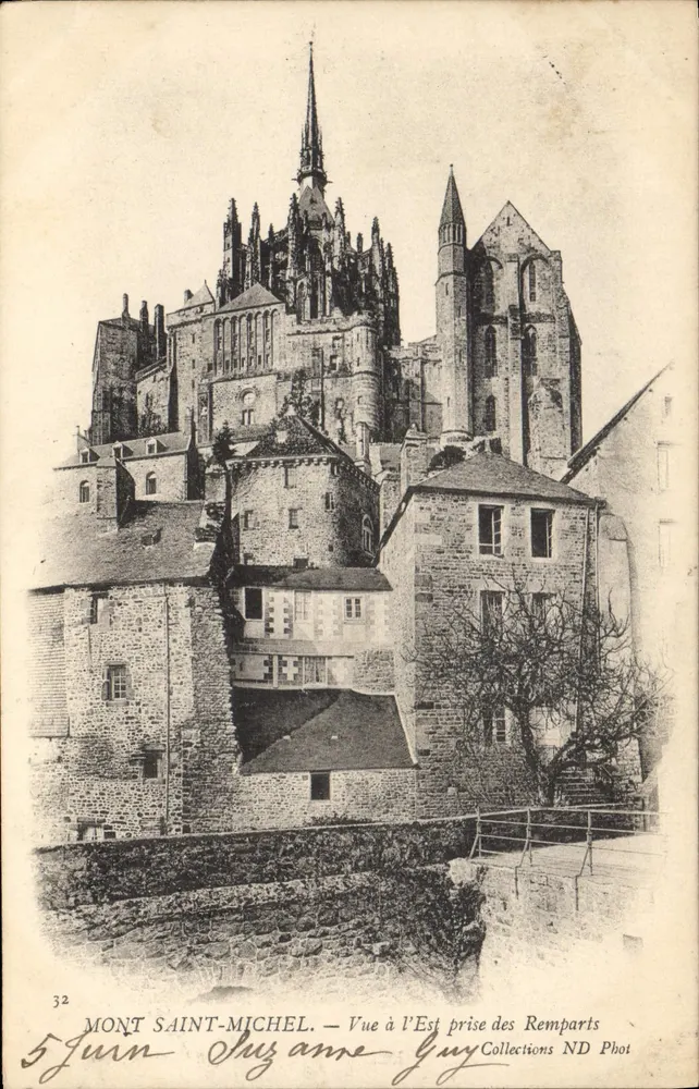 Mont Saint-Michel — Blick von Osten aus den Mauern — Collections ND Phot - Vorderseite