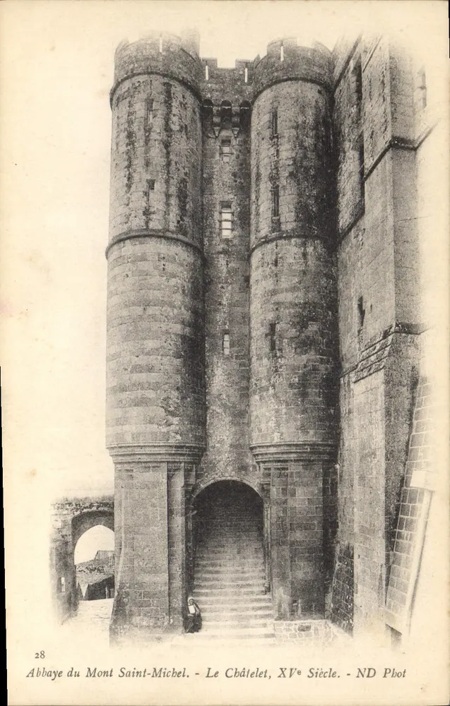 Abtei Mont Saint-Michel — Der Torbau, 15. Jahrhundert — ND Phot - Vorderseite