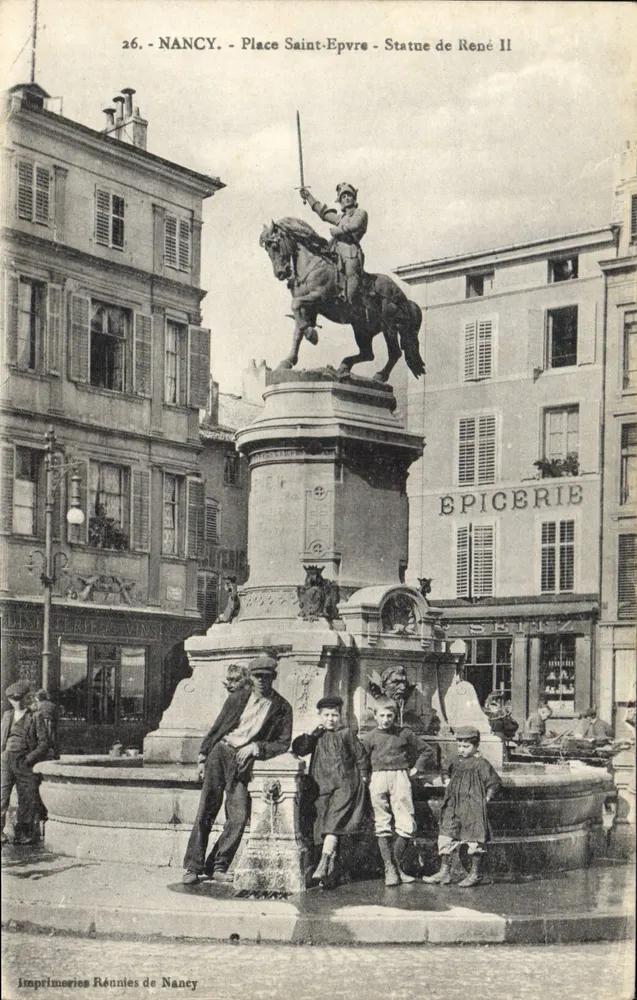 NANCY - Place Saint-Epvre - Statue von René II - Vorderseite