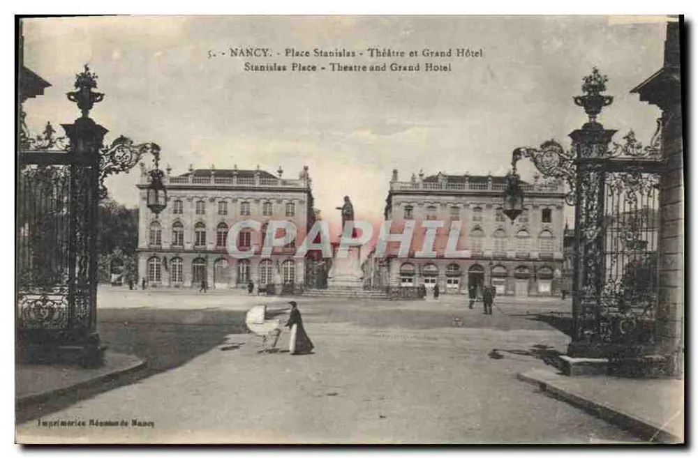 NANCY - Place Stanislas - Theater und Grand Hotel — Imprimeries Réunion de Nancy, n°5 - Vorderseite