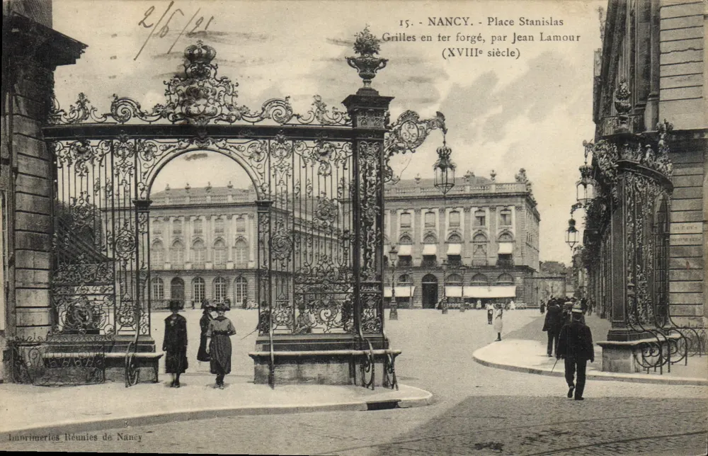 NANCY - Place Stanislas - Eisen-Gitter, von Jean Lamour (18. Jahrhundert) - Vorderseite