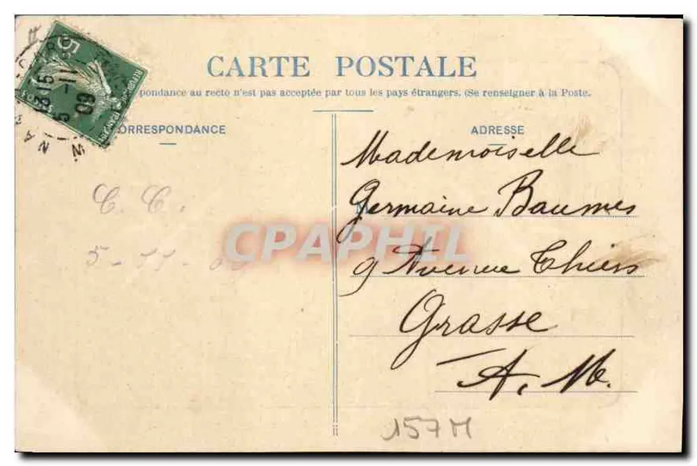 Nancy - Place Carnot e Cour Louvois — editor A. L. Béry - Verso