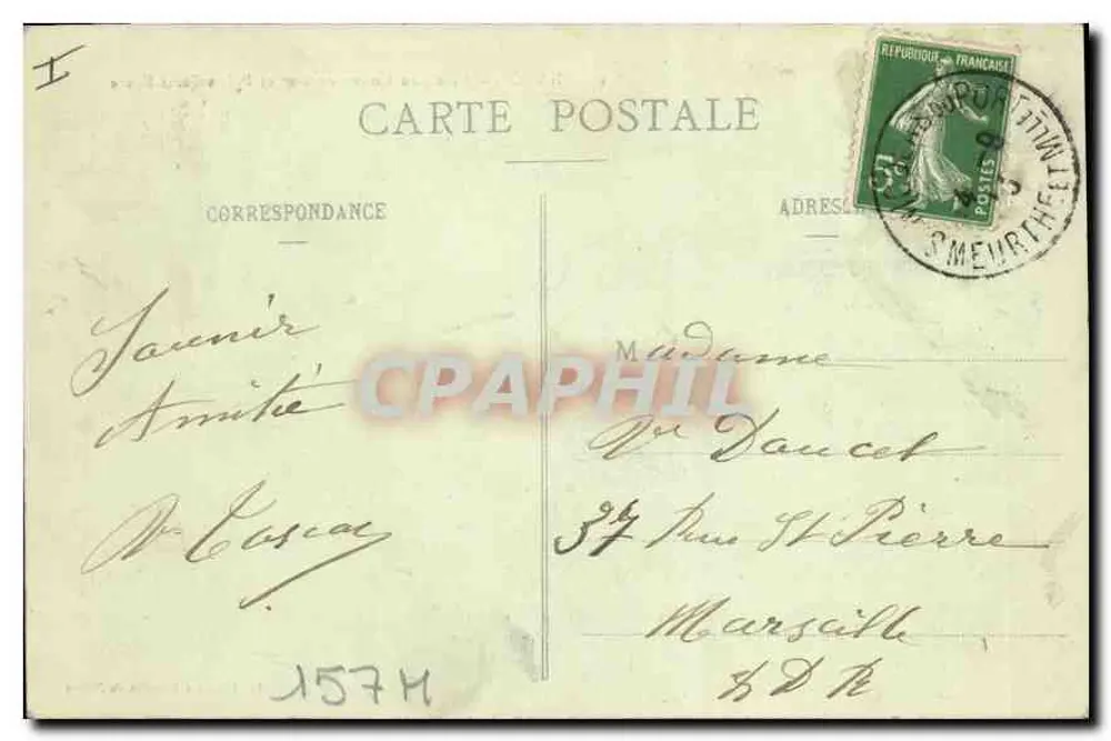 NANCY - Palast des Regierung und Kirche Saint-Epvre — Imprimeries Réunies de Nancy, Nr. 39 - Rückseite