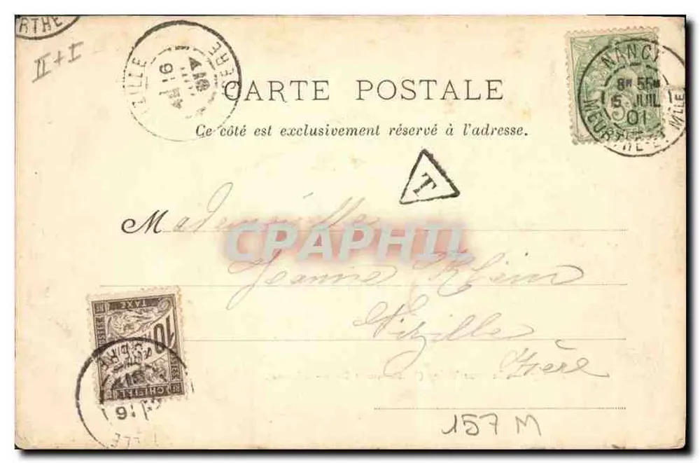 Nancy — Quartel Thiry (Anteriormente Santa Catarina) — Fototipia J. Royer, Nancy - Verso
