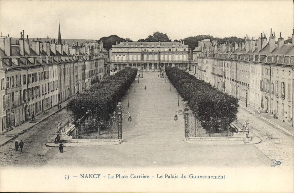 NANCY — Der Carrière-Platz — Das Palais des Regierung - Vorderseite