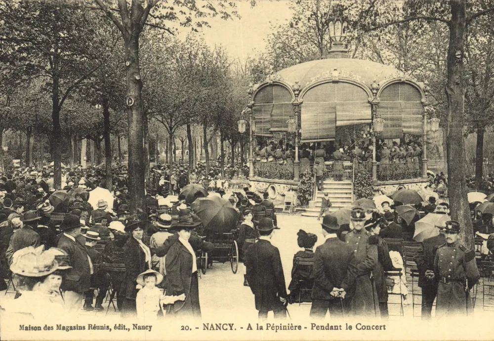NANCY - Auf der Pflanzenbauschule - Während des Konzerts — Maison des Magasins Réunis, Verlag, Nancy - Vorderseite