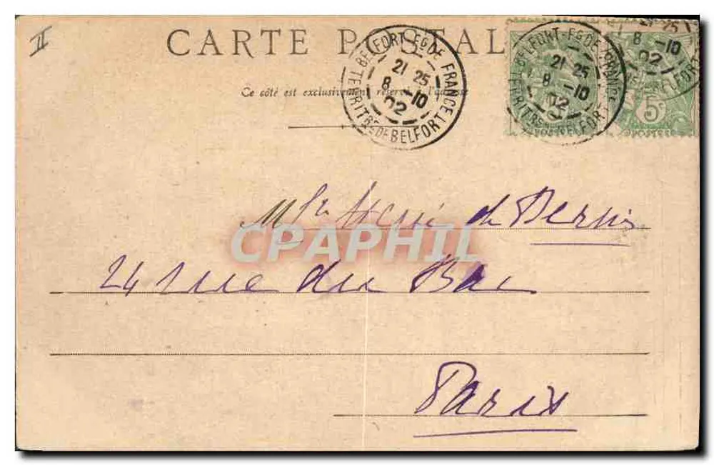 Belfort — Der Bartholdi-Löwe und das Schloss - Rückseite