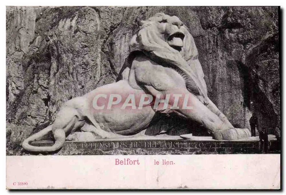 Belfort o leão — Monumento aos defensores de Belfort 1870-71 — C 31810 - Frente
