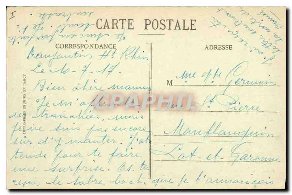 Belfort - O Leão (Obra de Bartholdi) — Edição E. Mayer, 49, bairro de França, Belfort, n°40 - Verso