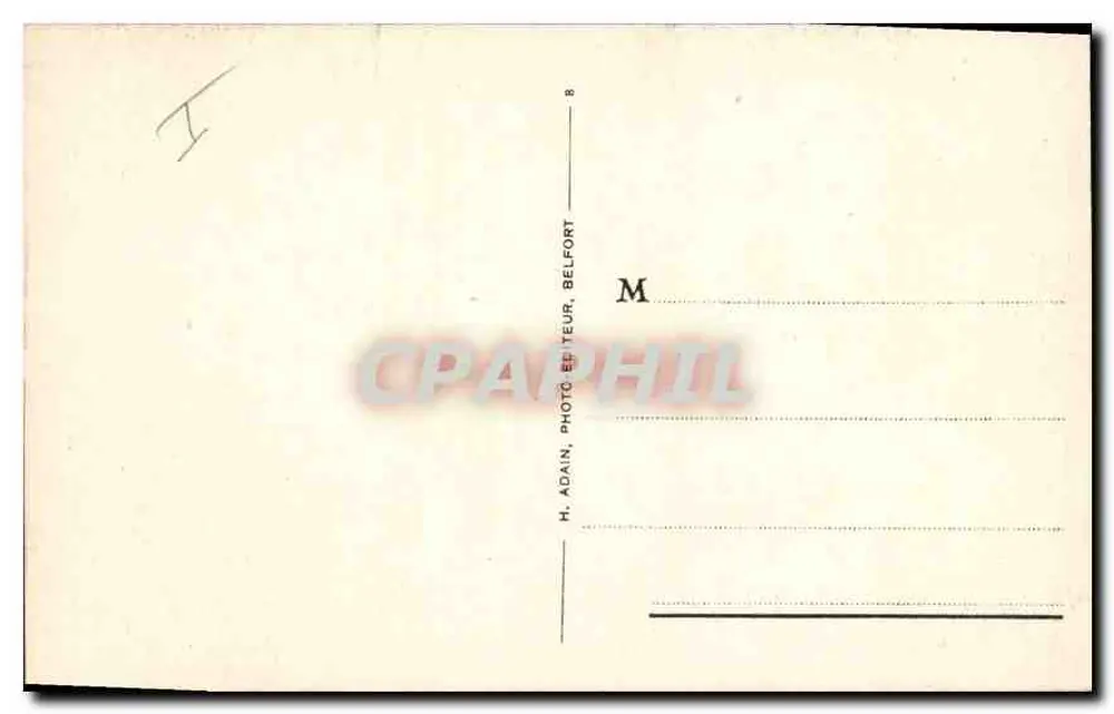 Belfort (Territoire) — Cuartel Bougenel — H. Adain, Fotógrafo, Belfort - Reverso