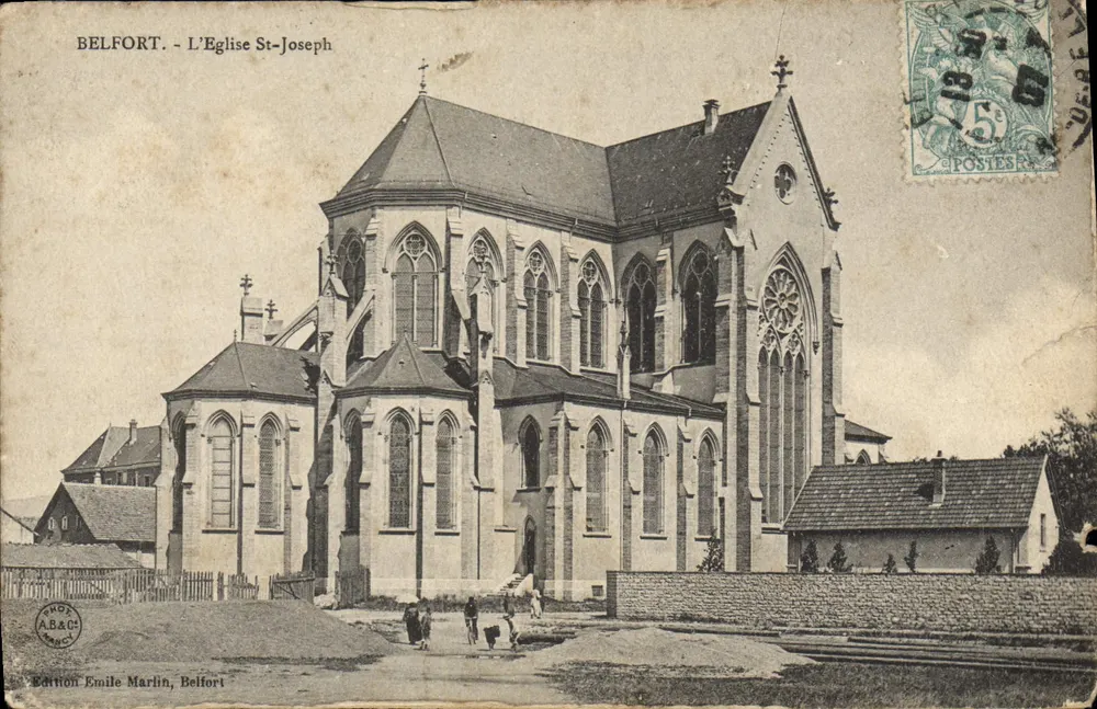 Belfort - A Igreja de São José — Edição Emile Martin, Belfort - Frente