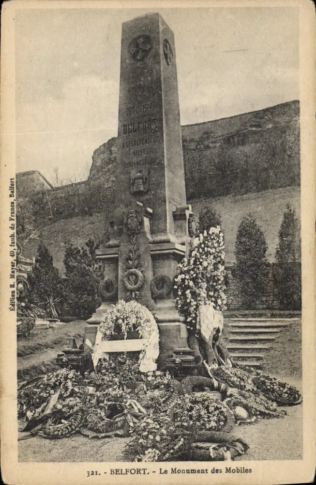 Belfort — O Monumento dos Mobiles — Edição R. Mayer, 40, r. de France, Belfort, n°321 - Frente