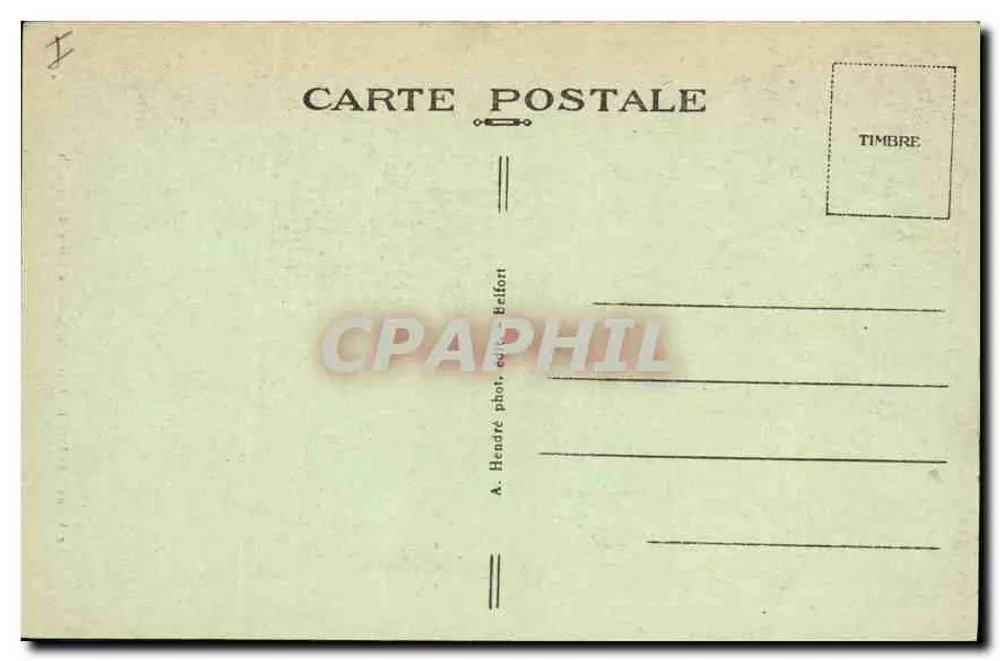 Das alte Belfort (Territoire) — Die Pforte von Brisach — A. Henare, phot. Belfort - Rückseite