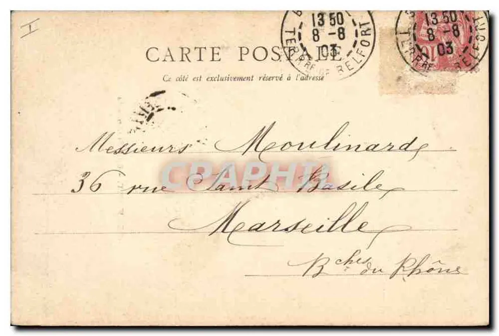 Belfort - Igreja de São Cristóvão — Martin Editor, n° 872 - Verso