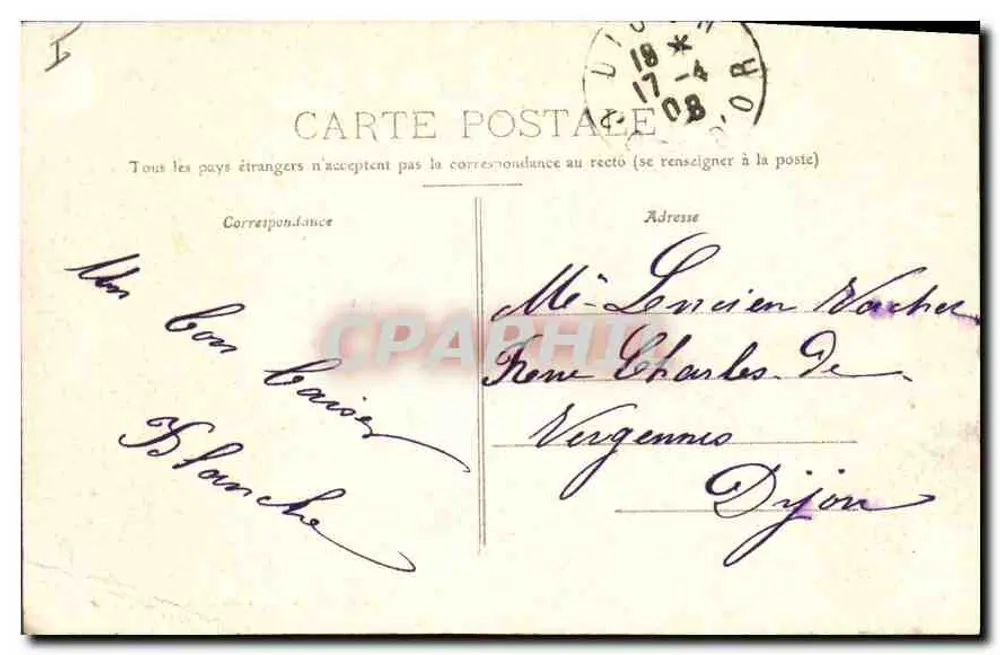 Belfort — Torre da Miotte — Edição especial das Galerias de Belfort - Verso