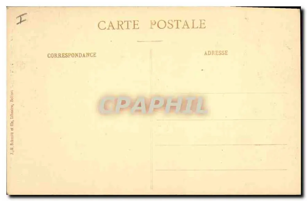 Belfort - Die Pforte von Frankreich (1892 abgerissen) — Verlag J.-B. Sammit & fils, Léonin, Belfort — Nr. 30 - Rückseite