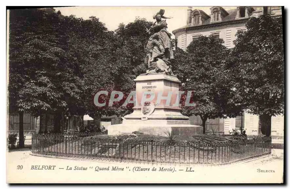 Belfort — A Estátua 'Quand Même' — (Obra de Mercie) — LL. Selecta - Frente