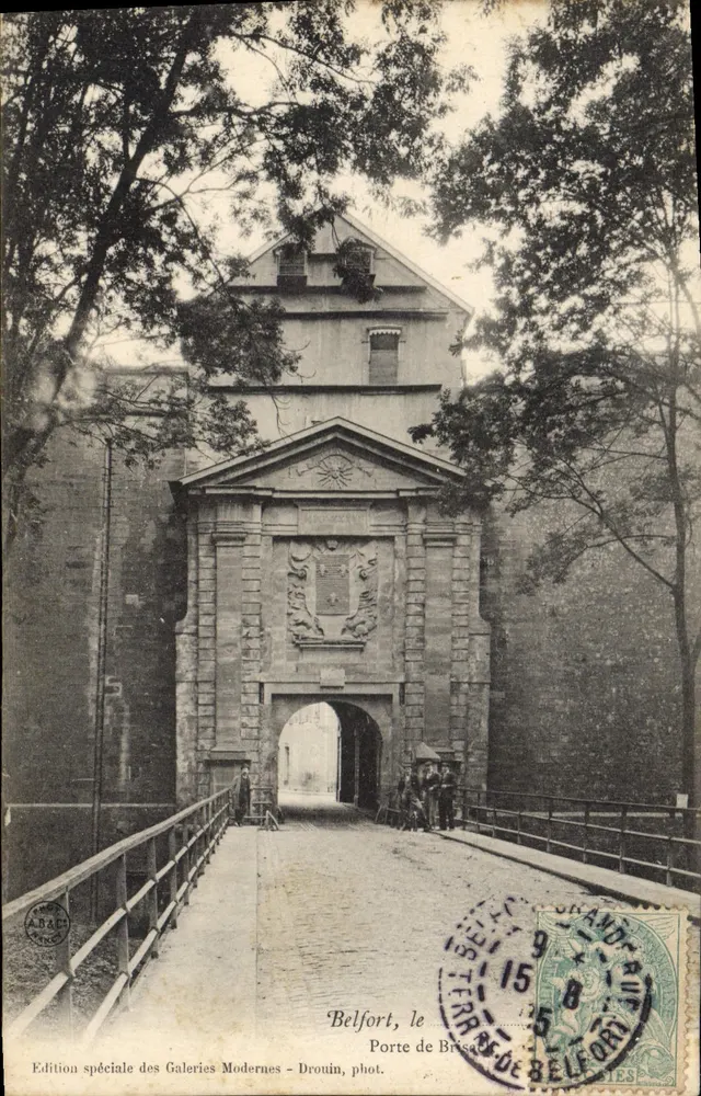 Belfort, a Porta de Brisach — Edição especial das Galerias Modernas — Drouin, fot. - Frente