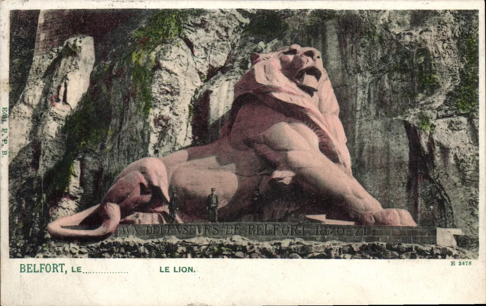Belfort, O Leão — Monumento aos Defensores de Belfort 1870-71 — Éd. R.P.B. n° 3478 - Frente