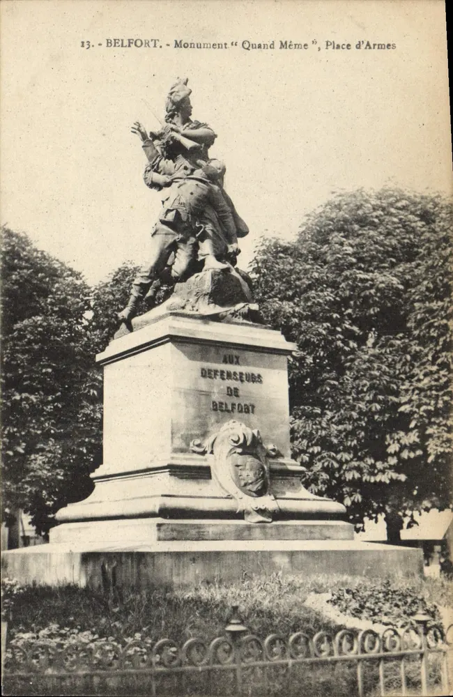 Belfort - Monumento 'Quand Même', Praça das Armas — Edição Chadourne, Faubourg da França, Belfort - Frente