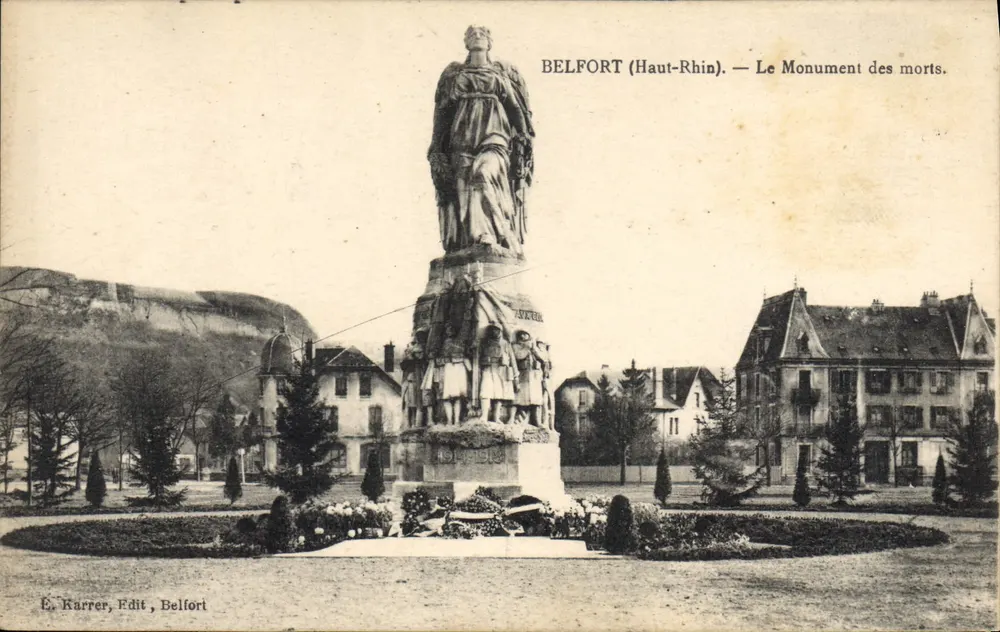 Belfort (Haut-Rhin) — Denkmal der Toten. — E. Karrer, Verleger, Belfort - Vorderseite