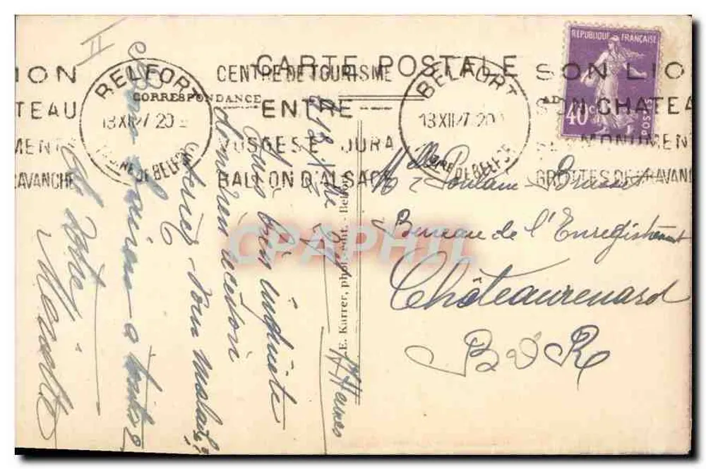 Belfort (Hi-Rhin) — Porta do Vallon — Centro de Turismo - Verso