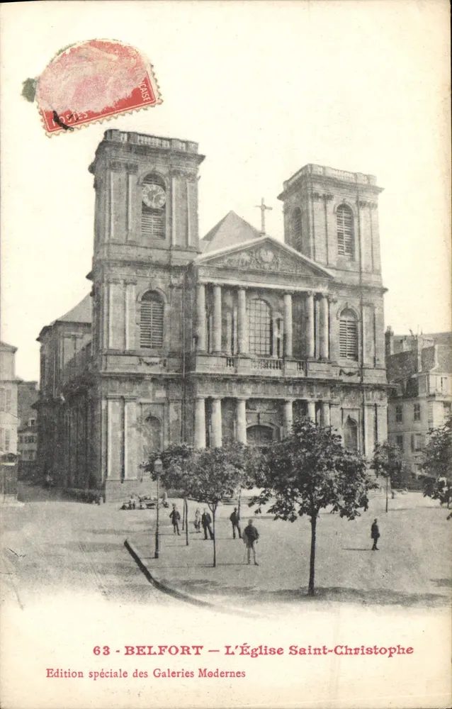 Belfort — La Chiesa di San Cristoforo — Edizione speciale delle Galeries Modernes - Recto