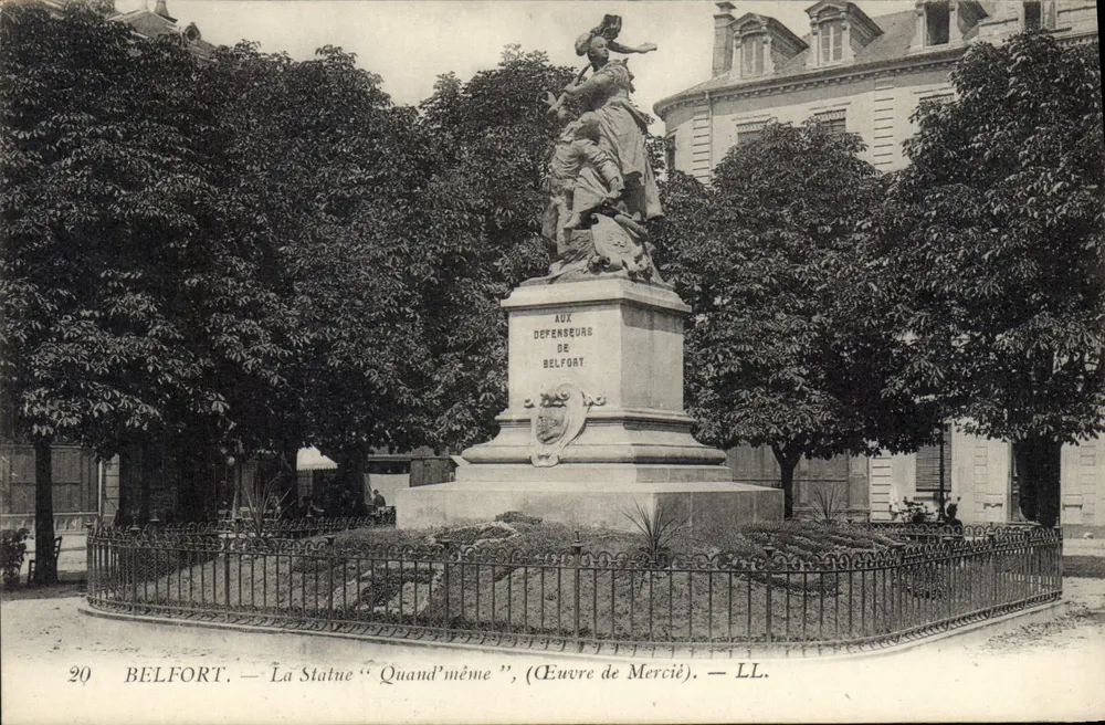 BELFORT — Statua « Quand’même » — dzieło Mercié — LL. - Awers