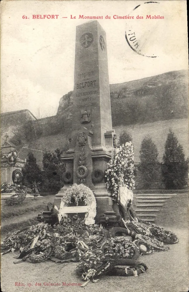 Belfort — Denkmal des Friedhofs der Mobiles — Edit. sp. des Galeries Modernes - Vorderseite