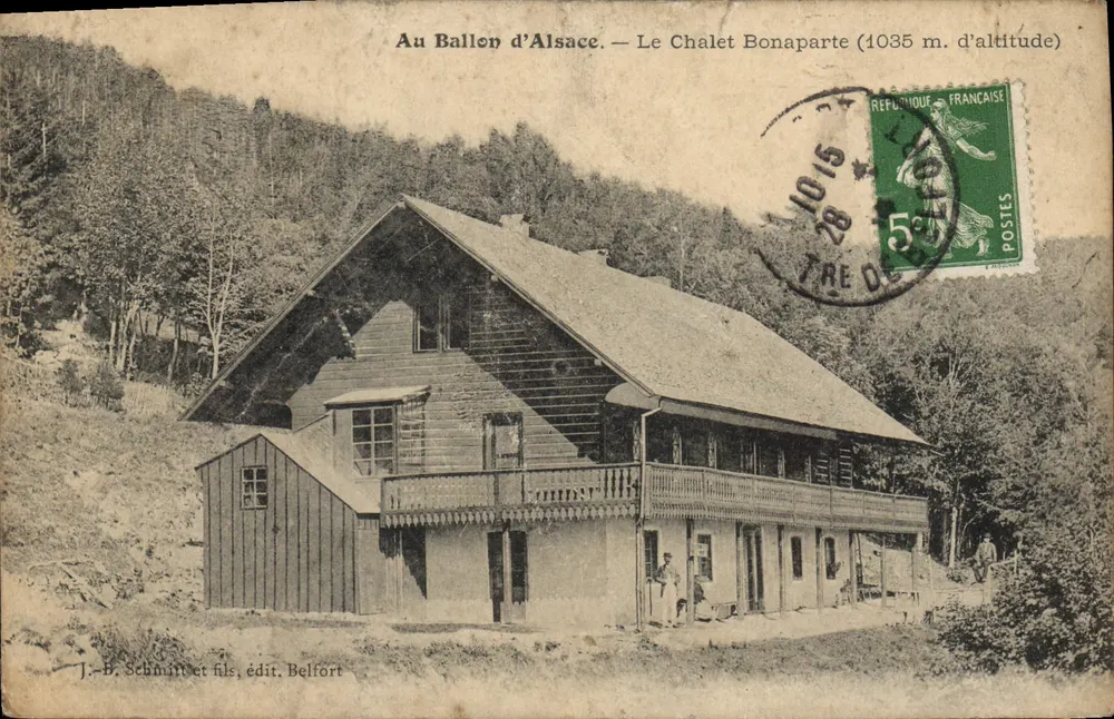 Am Ballon d'Alsace — Das Chalet Bonaparte (1035 m. Höhe) — J.-B. Schmitt et fils, Belfort - Vorderseite