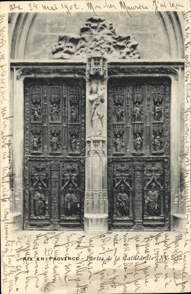 Aix-en-Provence — Türen der Kathedrale (15. Jahrhundert) — A. Dragon - Vorderseite