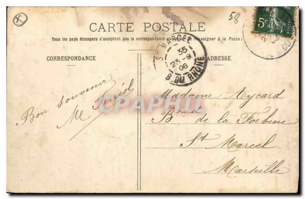 Rognes - Castelo de Caire-Val — Coleção Francesa - Verso