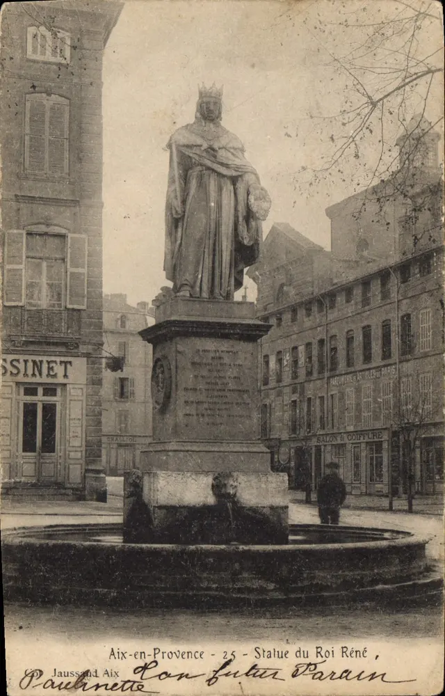Aix-en-Provence - 25 - Estátua do Rei René - Frente
