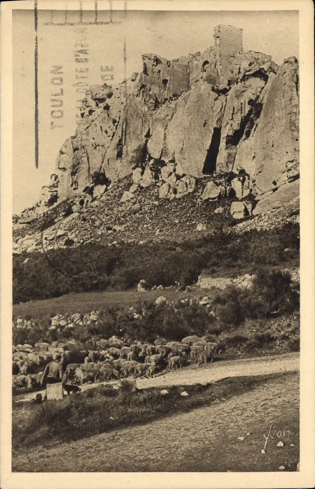 Las Ruinas del Castillo Feudal — Les Baux-de-Provence — Ediciones de Arte Yves, París - Anverso