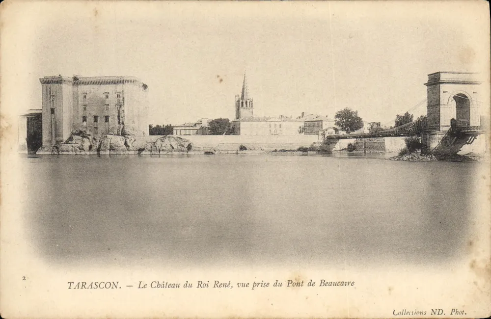 Tarascon — Schloss des Königs René, Aussicht vom Pont de Beaucaire — Collections ND. Phot. - Vorderseite