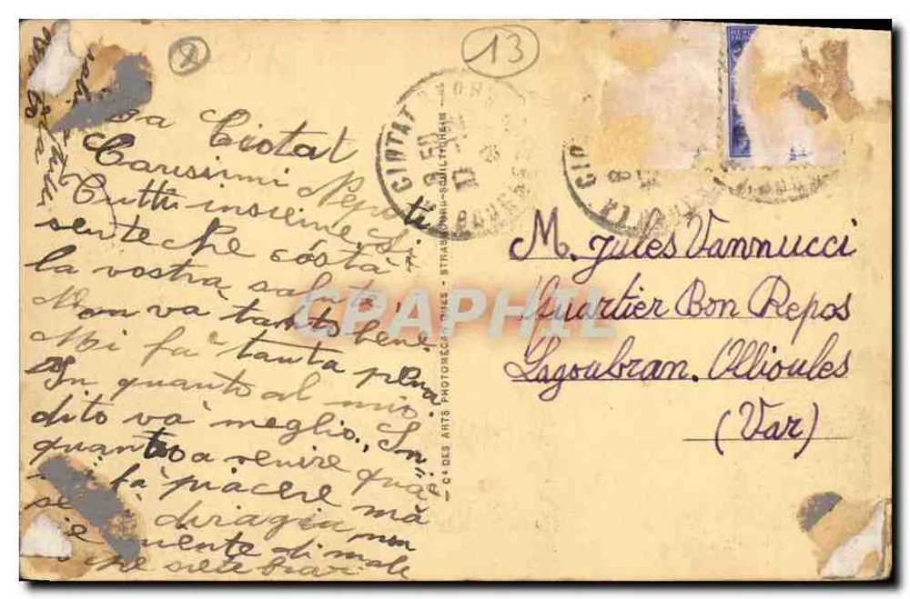Die Côte d'Azur — Eingang zum Hafen — La Ciotat, Verlag La Berger, n°31 - Rückseite