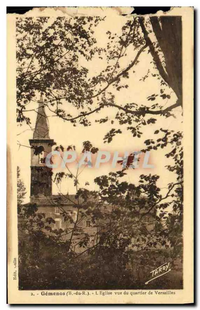Gémenos (B.-du-R.) - Die Kirche aus dem Viertel Versailles gesehen — Verlag Tardy - Vorderseite